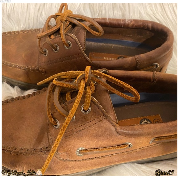 Earth Shoes Boone Mens Brown Leather Casual Boat 4000684 Suede Size 8 - Picture 7 of 7